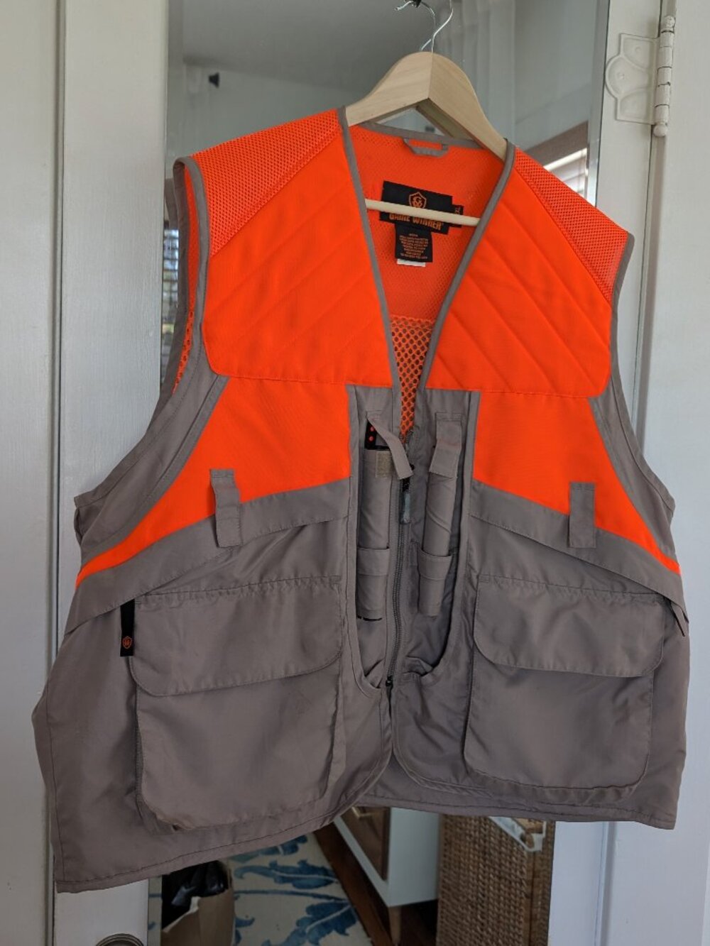 Game Winner Mesh Hunting Vest – Brown & Orange (Size XL/2XL)
